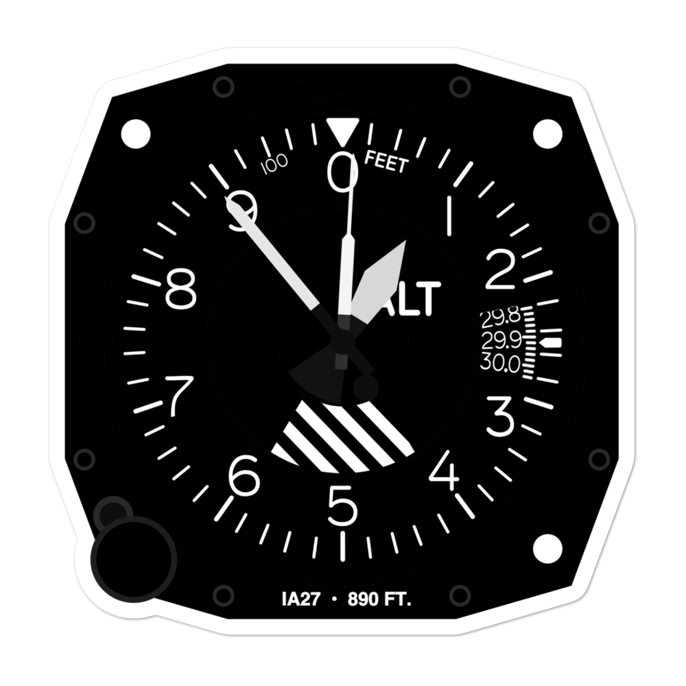 Antique Airfield (IA27) Altimeter Stickers 
