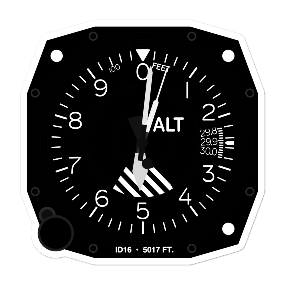 Sluder Airstrip (ID16) Altimeter Stickers 