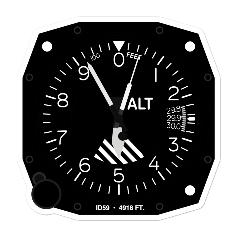 Flying A Ranch Airport (ID59) Altimeter Stickers 
