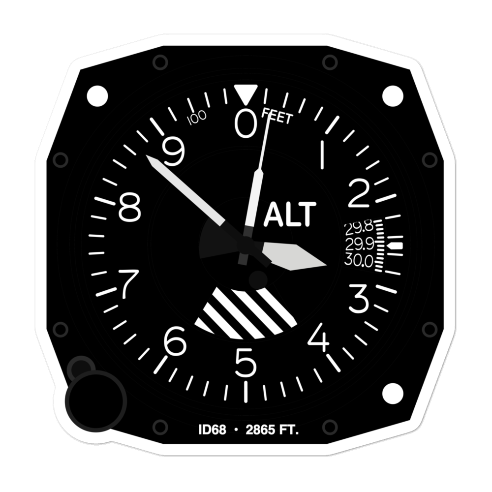 Green Acres Airport (ID68) Altimeter Stickers 