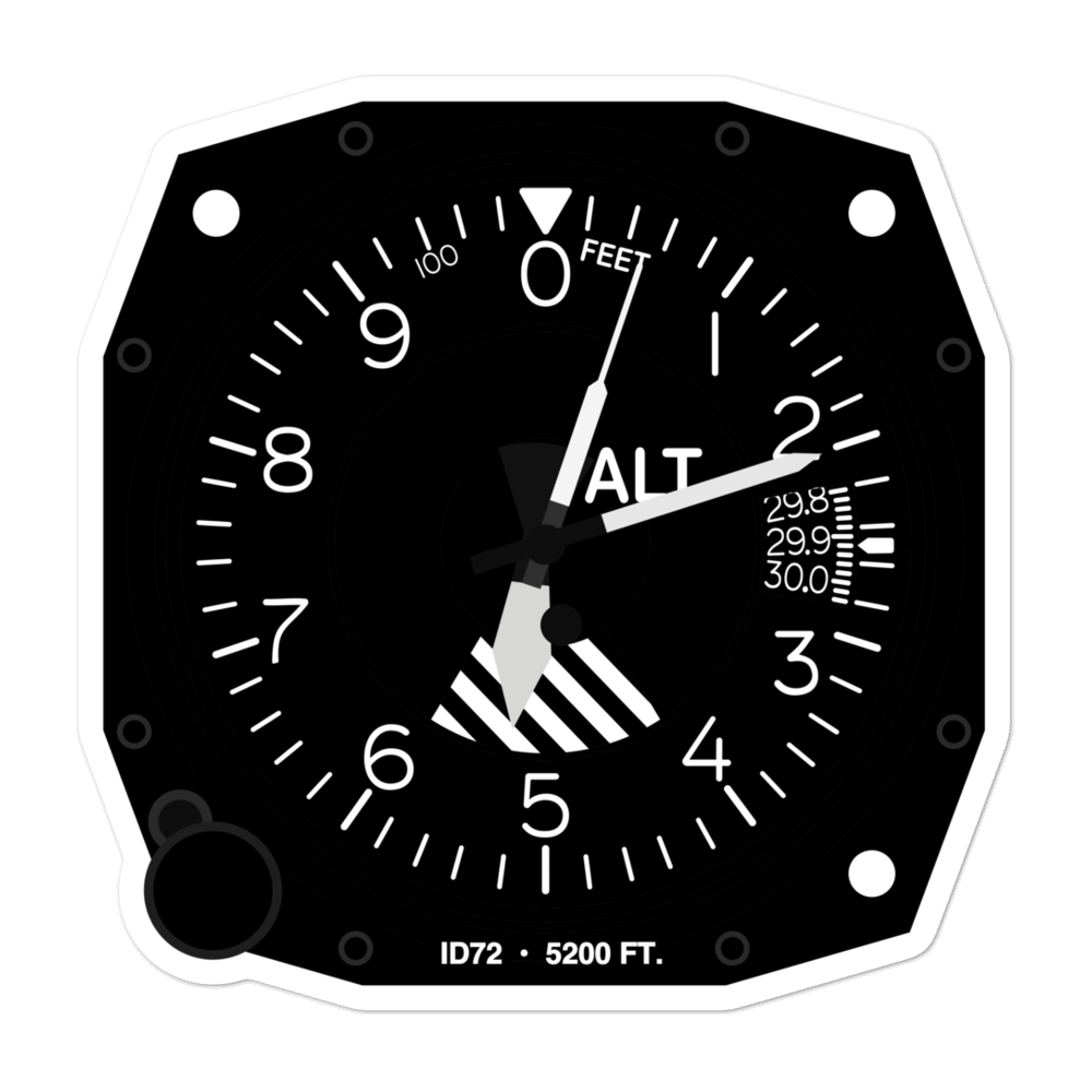 Huskey Airport (ID72) Altimeter Stickers 