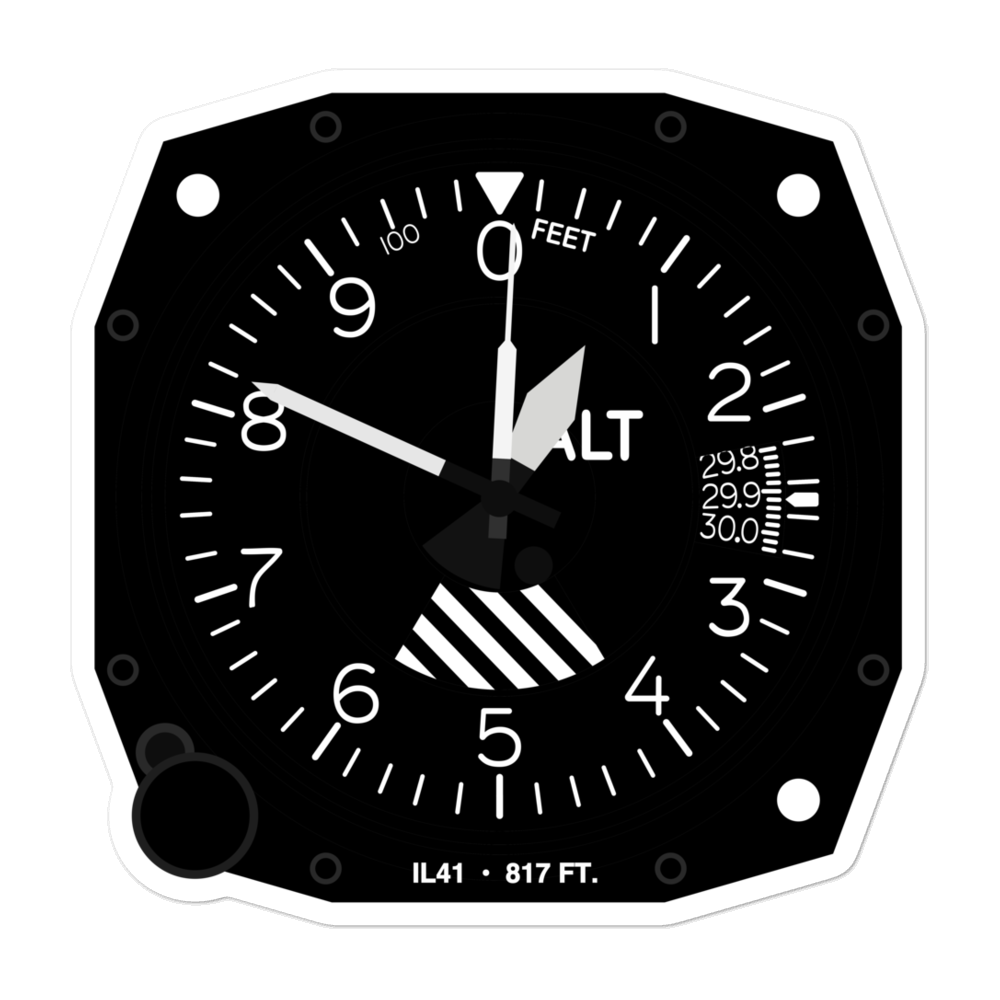 Rochelle Community Hospital Heliport (IL41) Altimeter Stickers 