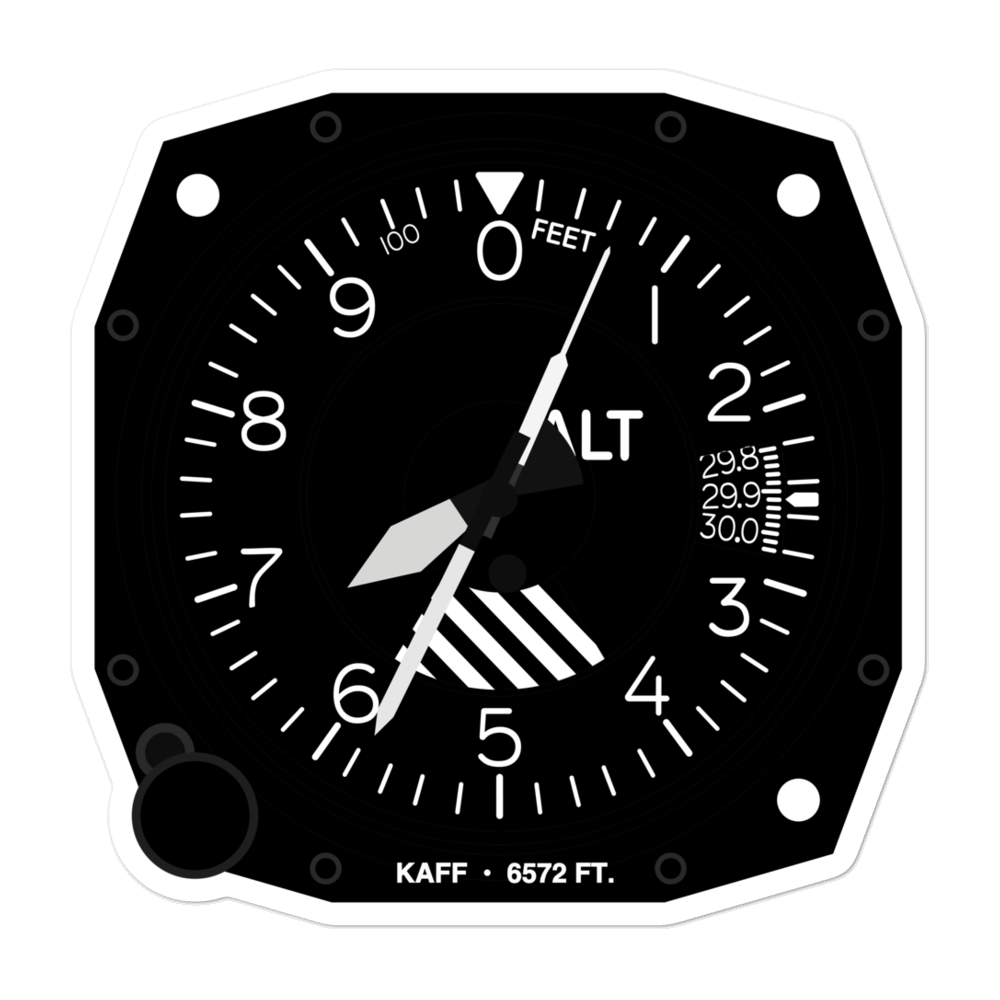 USAF Academy Airfield (KAFF) Altimeter Stickers 