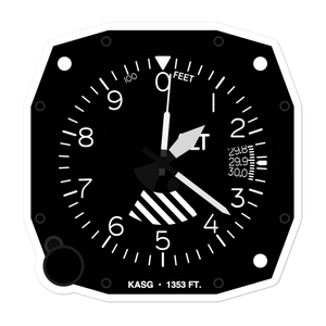 Springdale Municipal Airport (KASG) Altimeter Stickers