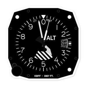 Western Neb. Rgnl/William B. Heilig Airport (KBFF) Altimeter Stickers