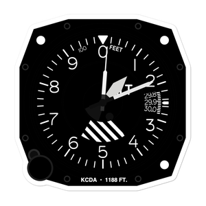 Caledonia County Airport (KCDA) Altimeter Stickers