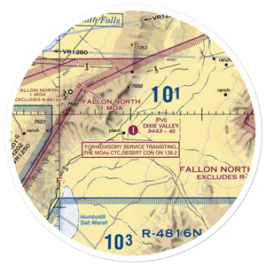 Dixie Valley Airport (NV30) VFR Sectional Sticker (30 mile)