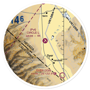 Circle L Ranch Airport (NV27) VFR Sectional Sticker (20 mile)