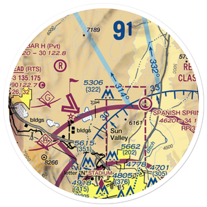 Youngberg Ranch Airport (NV17) VFR Sectional Sticker (20 mile)
