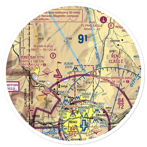 Youngberg Ranch Airport (NV17) VFR Sectional Sticker (30 mile)