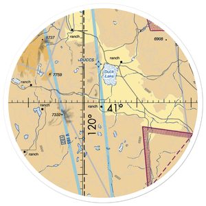 Lackerman Ranch Airport (NV16) VFR Sectional Sticker (30 mile)