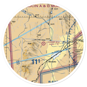 Juniper Airport (NV14) VFR Sectional Sticker (30 mile)