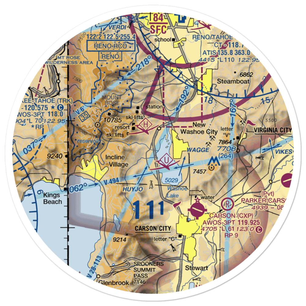 Bailey Ranch Airport (NV13) VFR Sectional Sticker (30 mile) 