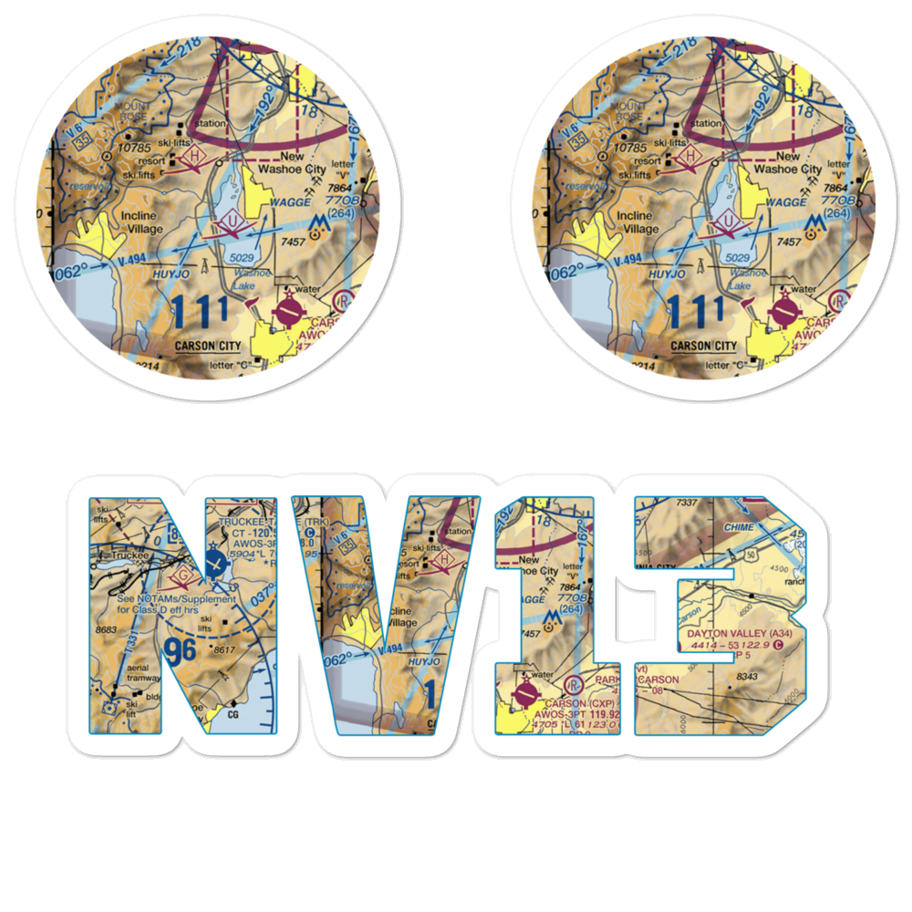 Bailey Ranch Airport (NV13) VFR Sectional Sticker Pack 