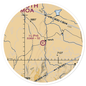 I-L Ranch Airport (NV12) VFR Sectional Sticker (20 mile)