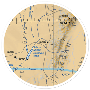 Sunnyside/Kirch Wildlife Mgmt Area Airport (NV07) VFR Sectional Sticker (20 mile)