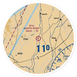Marys River Ranch Airport (NV04) VFR Sectional Sticker (20 mile)
