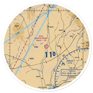 Marys River Ranch Airport (NV04) VFR Sectional Sticker (30 mile)