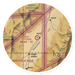 O'Toole Ranch Airport (NV02) VFR Sectional Sticker (20 mile)