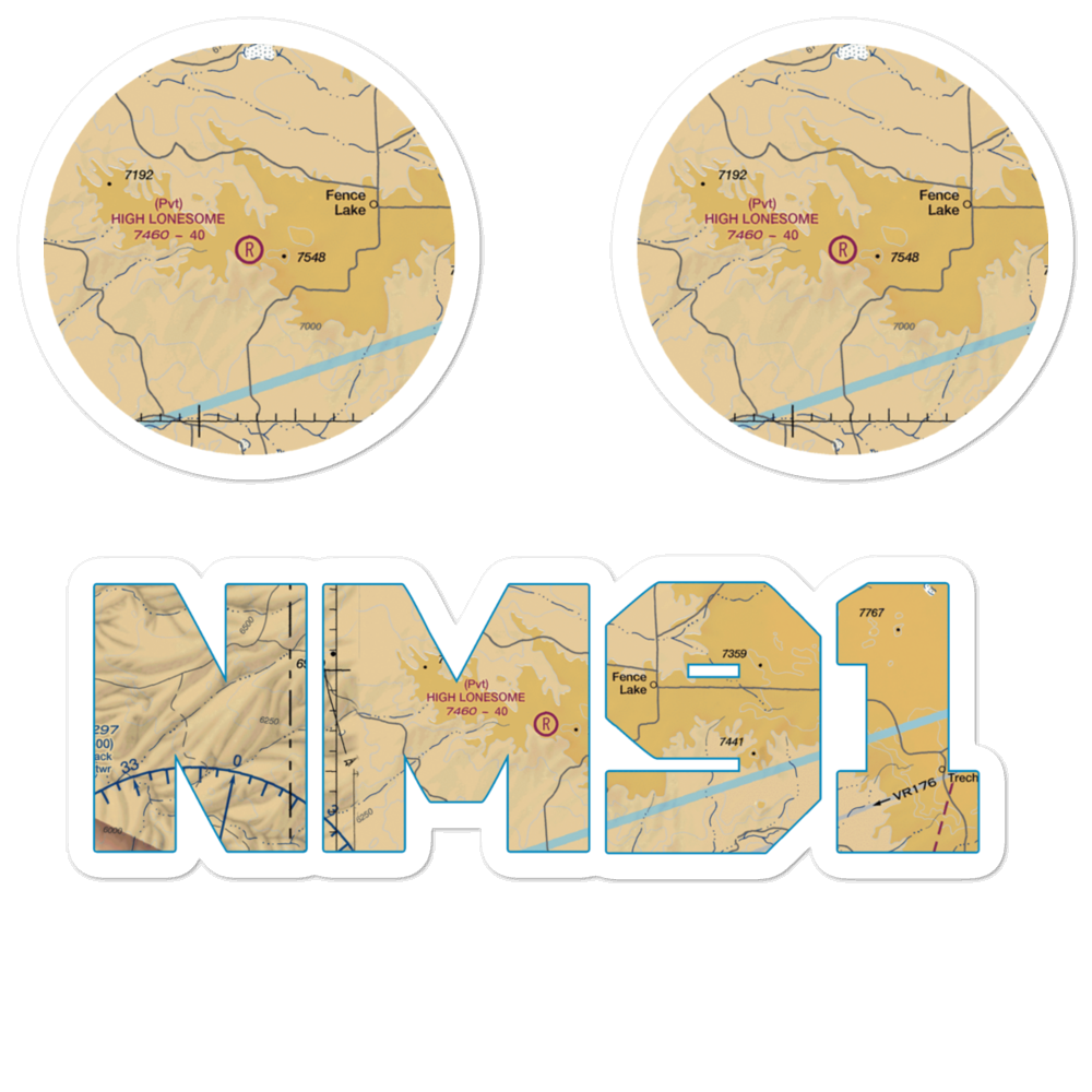 High Lonesome Airport (NM91) VFR Sectional Sticker Pack 