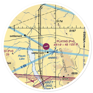 Playas Air Strip (NM86) VFR Sectional Sticker (20 mile)