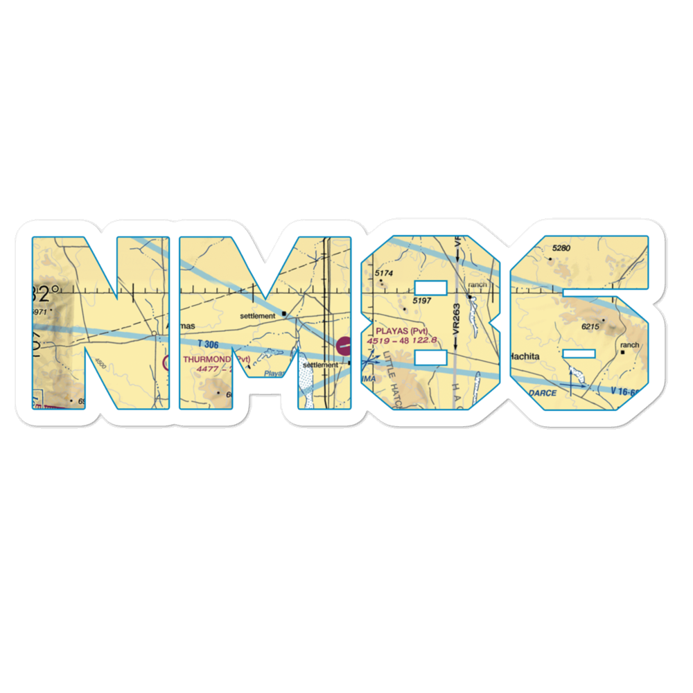 Playas Air Strip (NM86) VFR Sectional Sticker 
