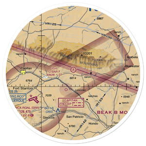 G Bar F Ranch Airport (NM84) VFR Sectional Sticker (30 mile)