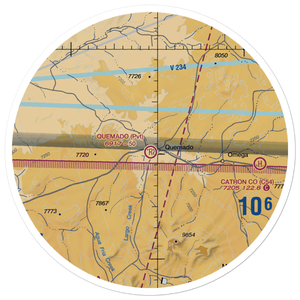 Quemado Airport (NM80) VFR Sectional Sticker (30 mile)