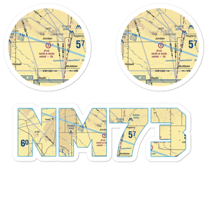Akin and Akin Airport (NM73) VFR Sectional Sticker Pack