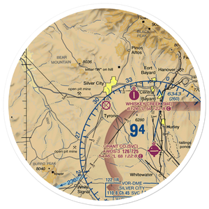 Turner Ridgeport Airport (NM72) VFR Sectional Sticker (30 mile)