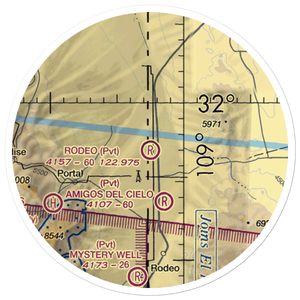 Rodeo Airport (NM70) VFR Sectional Sticker (20 mile)
