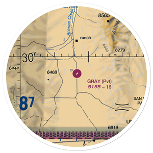 Gray Ranch Airport (NM64) VFR Sectional Sticker (20 mile)