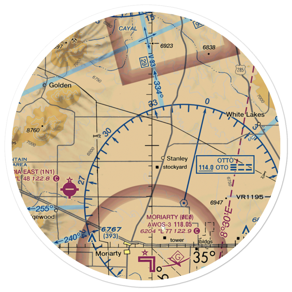Big Sky Airport (NM63) VFR Sectional Sticker (30 mile) 