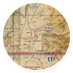 Whitewater Mesa Ranch Airport (NM55) VFR Sectional Sticker (30 mile)
