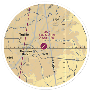 San Miguel Ranch Airport (NM53) VFR Sectional Sticker (20 mile)