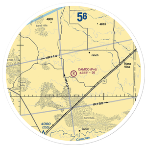 Camco Ranch Airport (NM52) VFR Sectional Sticker (30 mile)