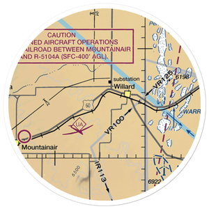 J & M Farms Airport (NM49) VFR Sectional Sticker (20 mile)
