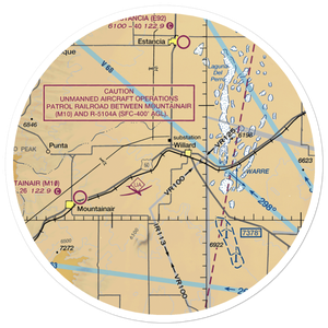 J & M Farms Airport (NM49) VFR Sectional Sticker (30 mile)