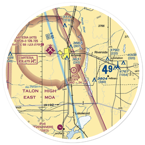 2 X 4 Ranch Airport (NM47) VFR Sectional Sticker (30 mile)