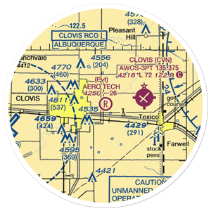 Aero Tech Inc Airport (NM42) VFR Sectional Sticker (20 mile)