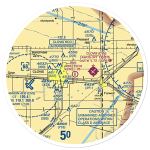 Aero Tech Inc Airport (NM42) VFR Sectional Sticker (30 mile)