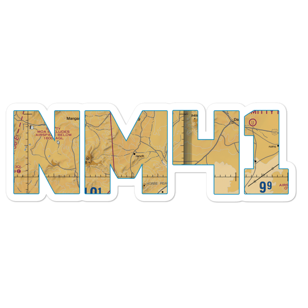Happy Mountain Airport (NM41) VFR Sectional Sticker 