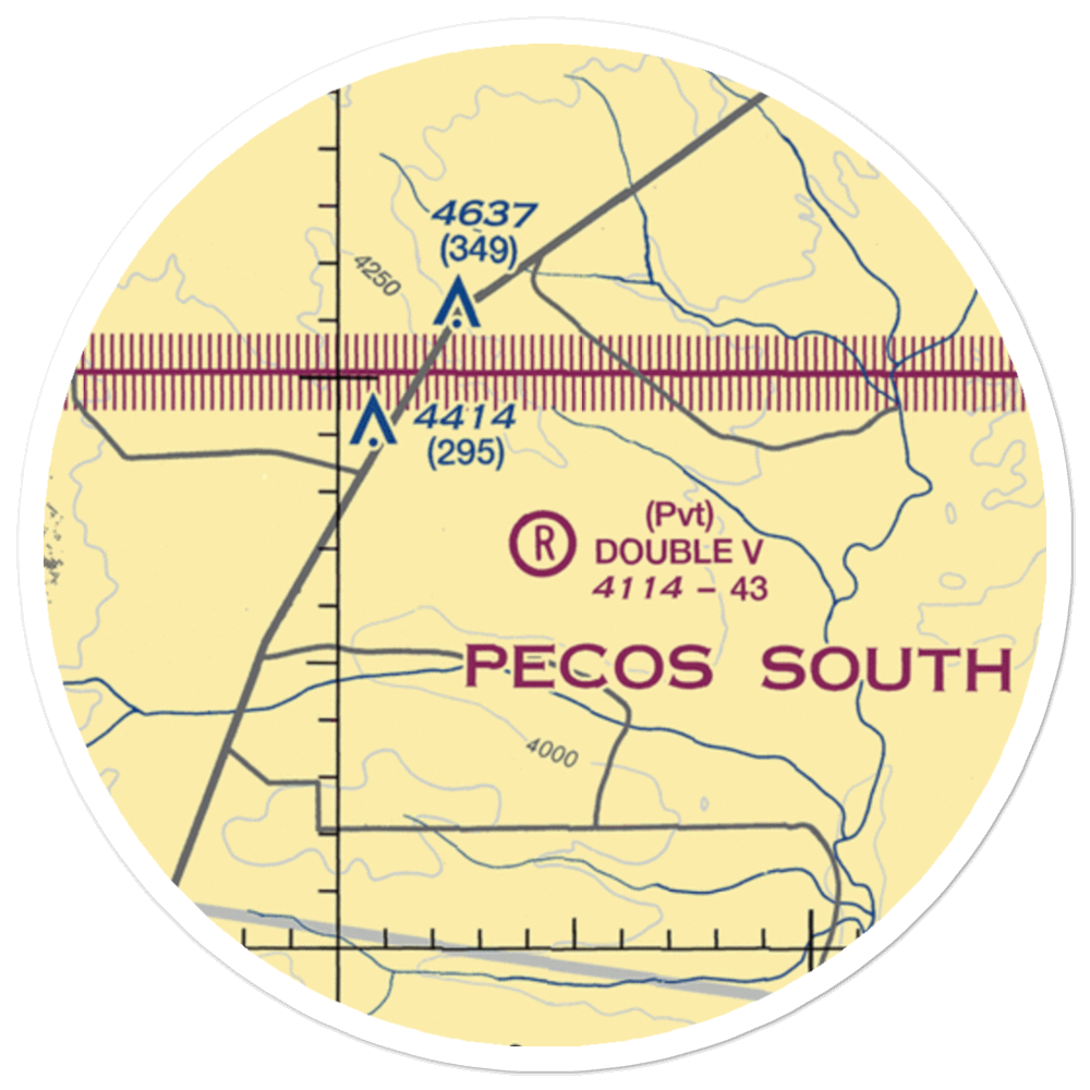 Double V Ranch Airport (NM38) VFR Sectional Sticker (20 mile) 