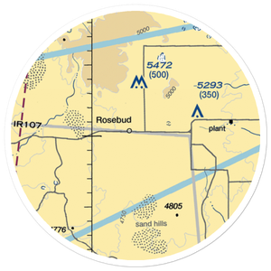 Rosebud Airport (NM29) VFR Sectional Sticker (20 mile)
