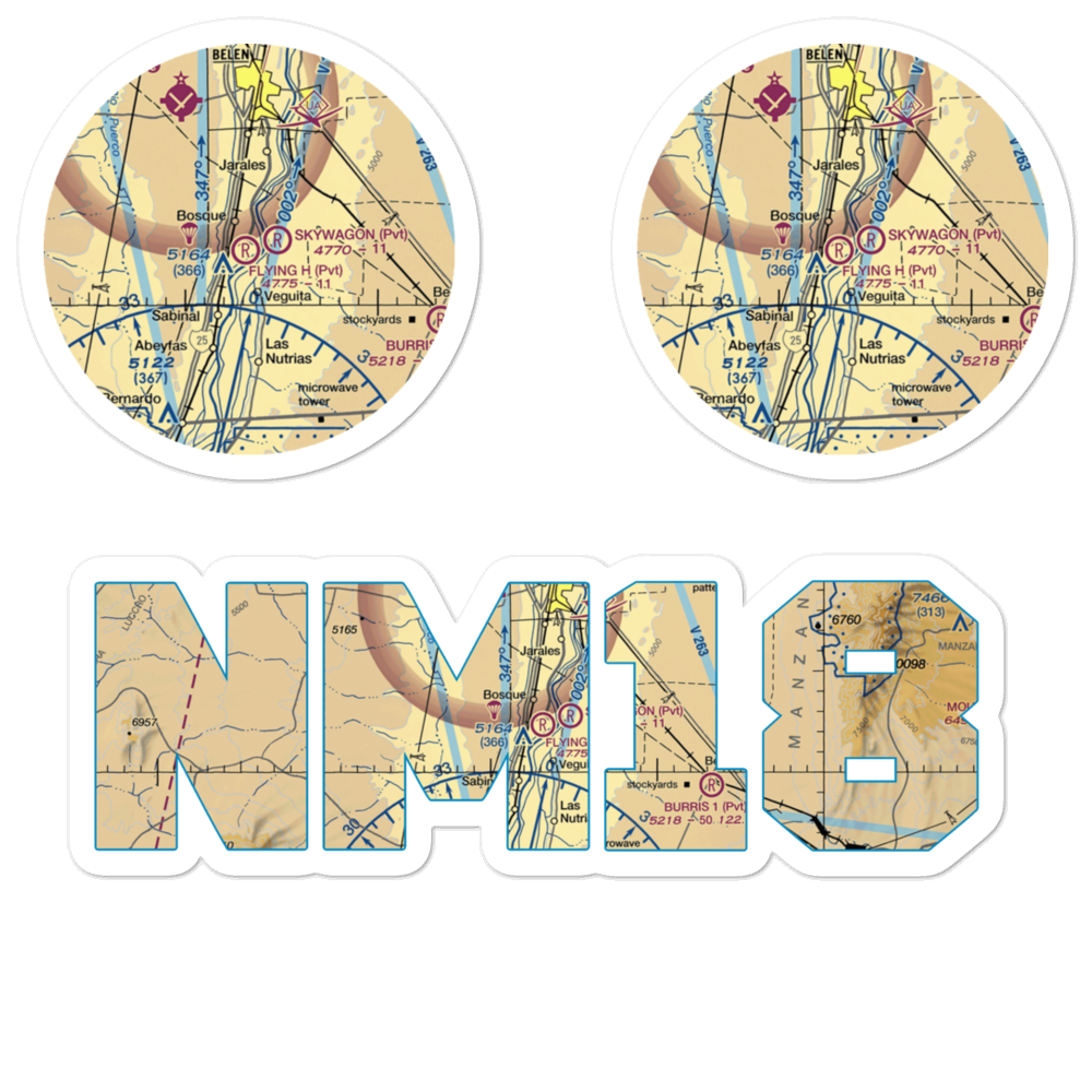 Flying H Airport (NM18) VFR Sectional Sticker Pack 