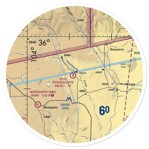 Tequesquite Ranch Airport (NM10) VFR Sectional Sticker (30 mile)
