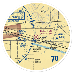 Solo Ranch Airport (NM08) VFR Sectional Sticker (20 mile)