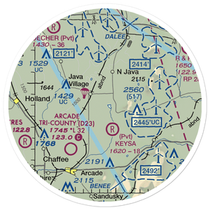 Roberts Roost Airport (NK81) VFR Sectional Sticker (20 mile)