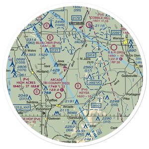 Roberts Roost Airport (NK81) VFR Sectional Sticker (30 mile)