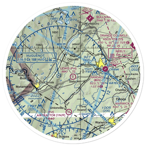 Lewis Landing Airport (NK79) VFR Sectional Sticker (30 mile)